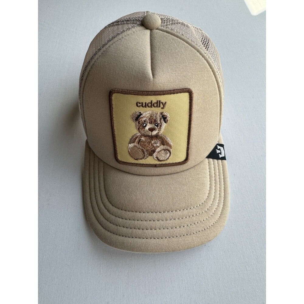 YOUTH SIZE Goorin Bros The Farm Cuddly Bear Khaki Trucker Hat